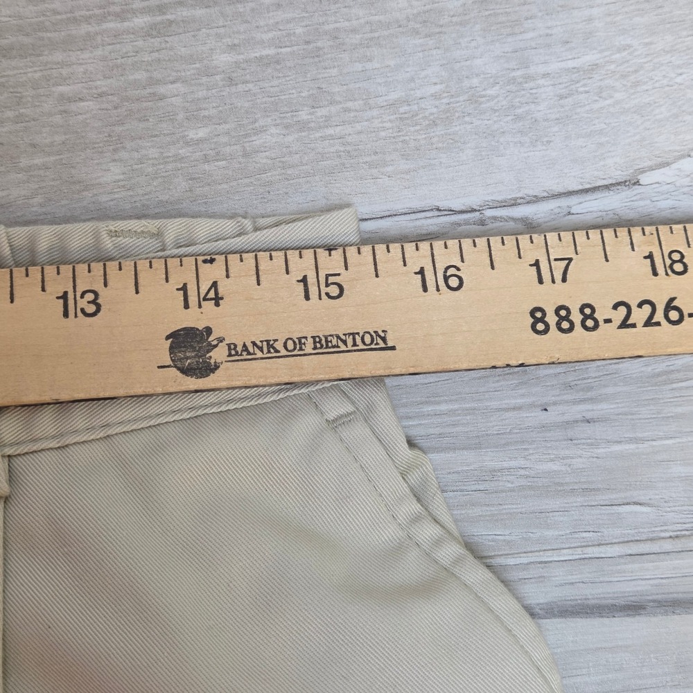 L.L.Bean Women's 10 Tall Khaki Pleated Pants Elastic Straight Leg Beige Trousers - Picture 6 of 11